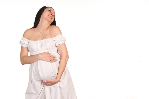 Досить вагітна жінка — стокове фото