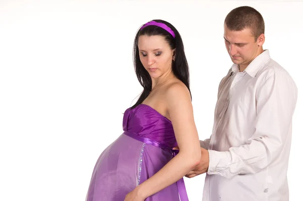 Hombre con mujer embarazada —  Fotos de Stock