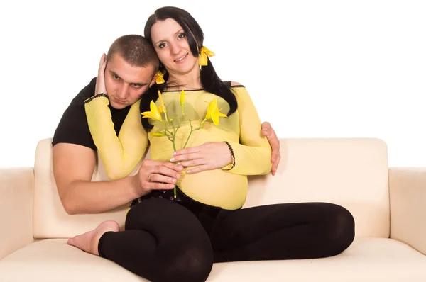 Pregnant woman and man — Stock Photo, Image