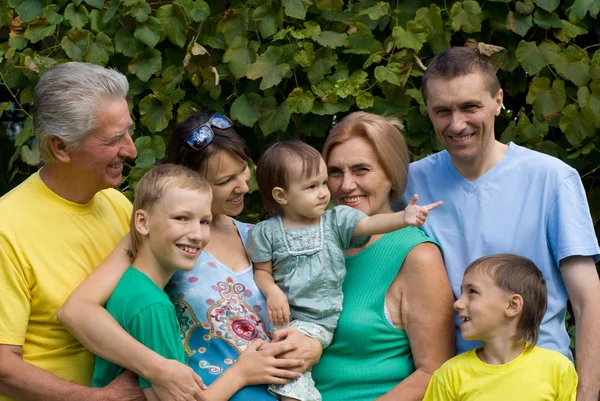Famiglia di sette persone — Foto Stock