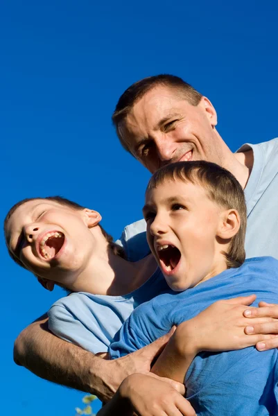 Dad and sons — Stock Photo, Image