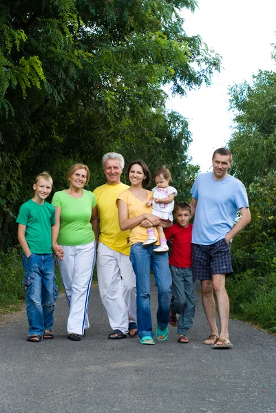 Nice family of a seven — Stock Photo, Image