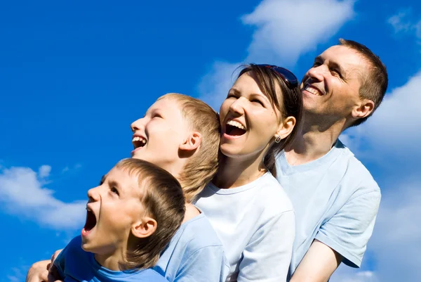 Family and the sky — Stock Photo, Image