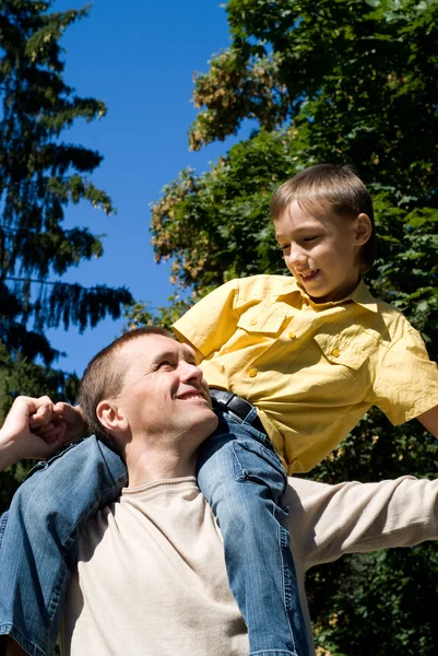 Uncle with son — Stock Photo, Image