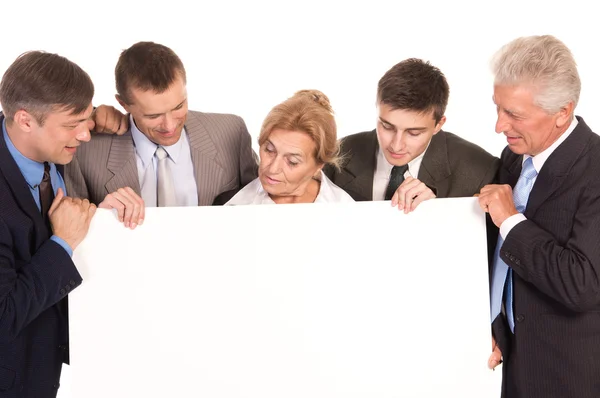 Team with board — Stock Photo, Image