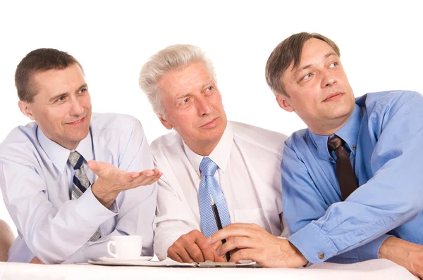 Tre simpatici uomini d'affari — Foto Stock