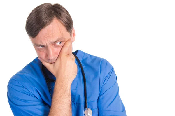 Doctor in blue robe — Stock Photo, Image
