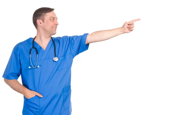 Doctor in blue robe — Stock Photo, Image