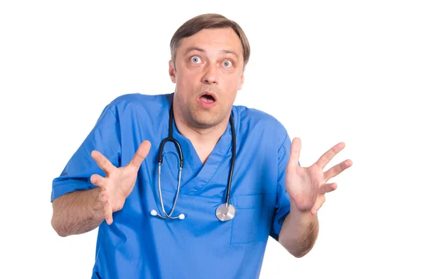 Arzt in blau — Stockfoto