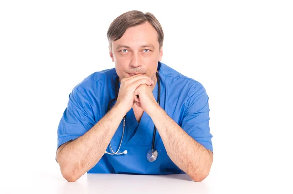 Doctor on a white — Stock Photo, Image