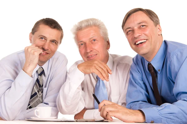 Trois hommes d'affaires mignons — Photo