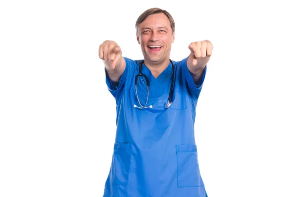 Roztomilý doktor pózuje — Stock fotografie