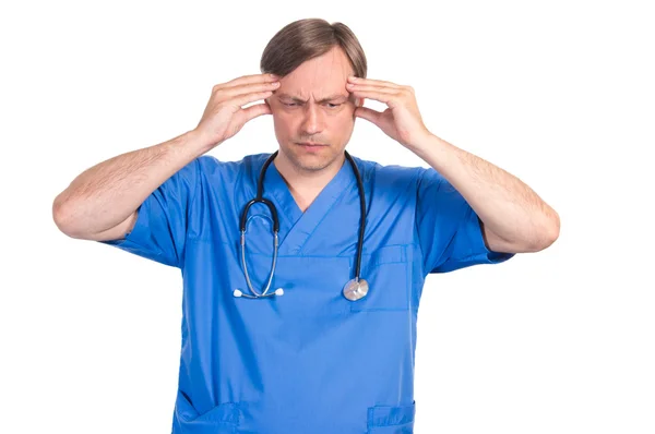 Arzt in blauer Robe — Stockfoto