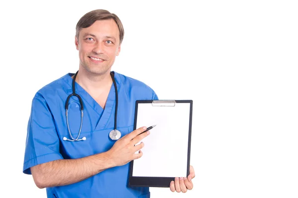 Roztomilý doktor stojící — Stock fotografie
