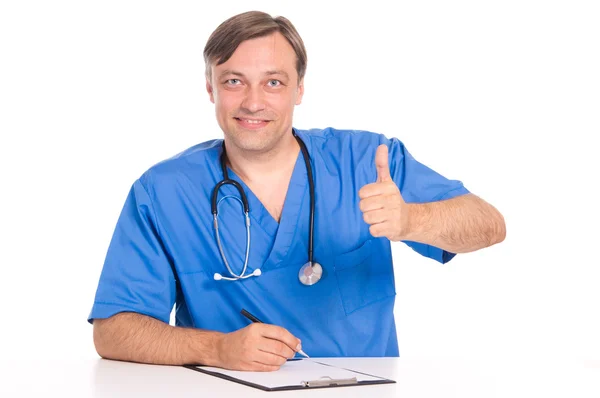 Bir beyaz doktor — Stok fotoğraf