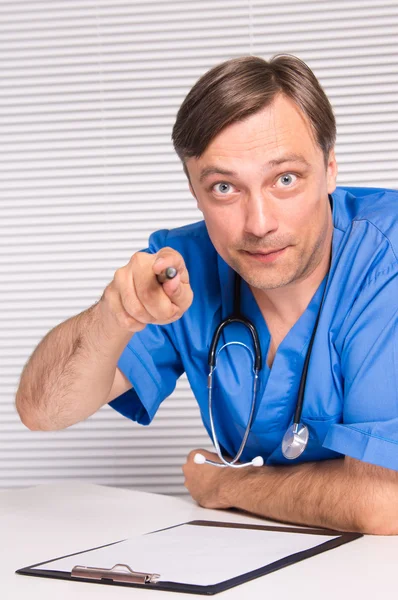 Läkare i blått — Stockfoto