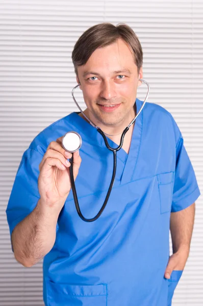 Doctor in blue — Stock Photo, Image