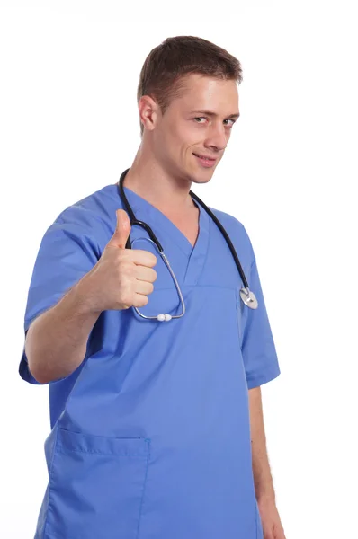 Médico feliz posando — Fotografia de Stock
