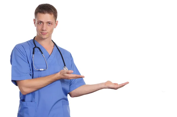 Unga läkare poserar — Stockfoto