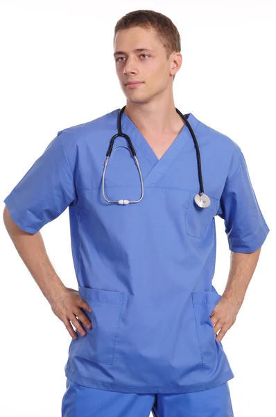 Lekarz w kolorze niebieskim — Zdjęcie stockowe