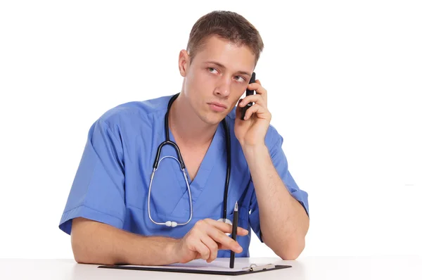 Doctor and telephone — Stock Photo, Image