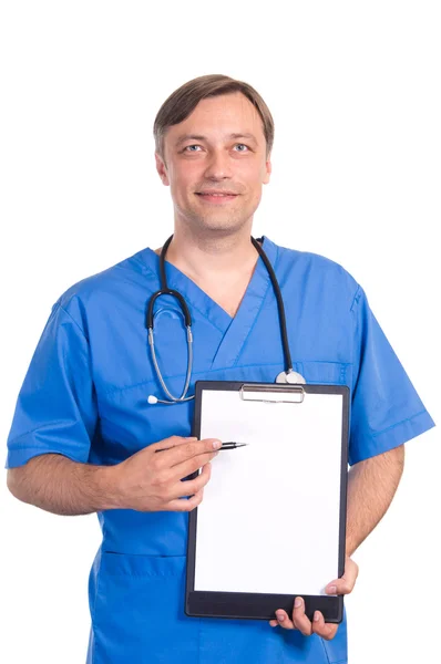 Roztomilý doktor stojící — Stock fotografie