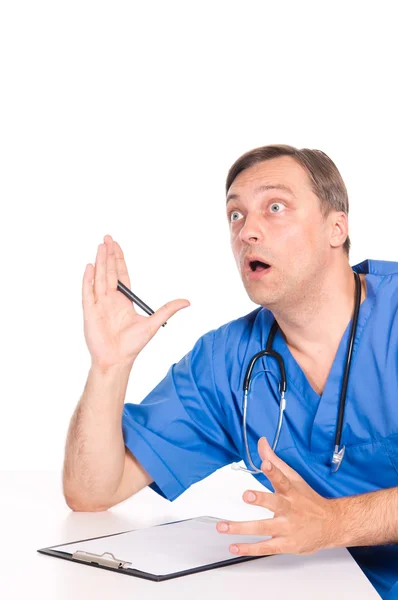 Doctor with documents — Stock Photo, Image