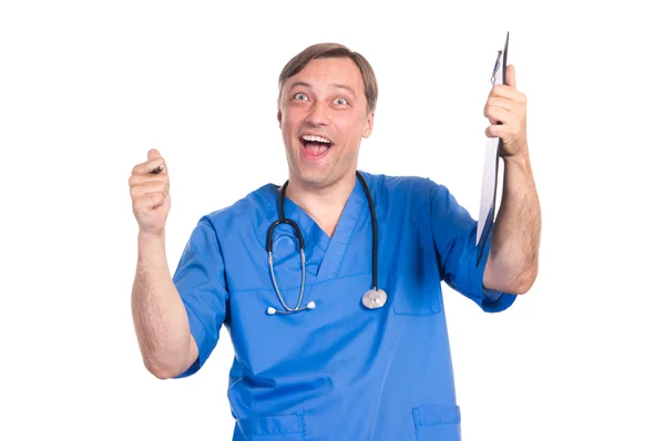 Ładny lekarz stojący — Zdjęcie stockowe