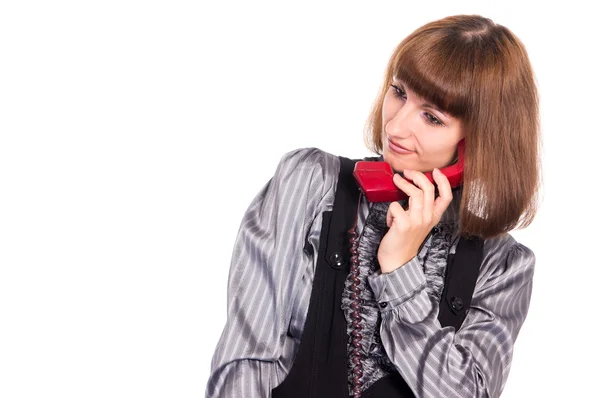 電話を持つ女性 — ストック写真