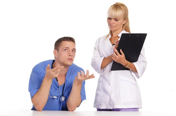 Cute two doctors — Stock Photo, Image