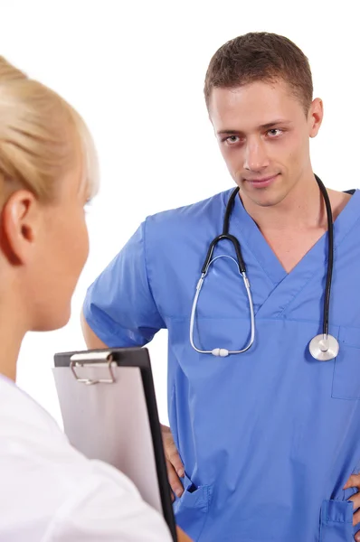Хороший врач и медсестра — стоковое фото