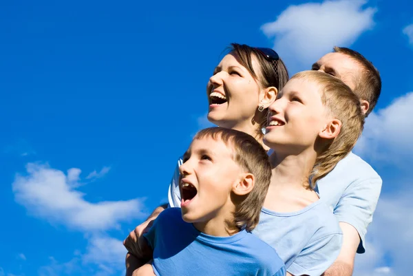 Family and the sky — Stock Photo, Image