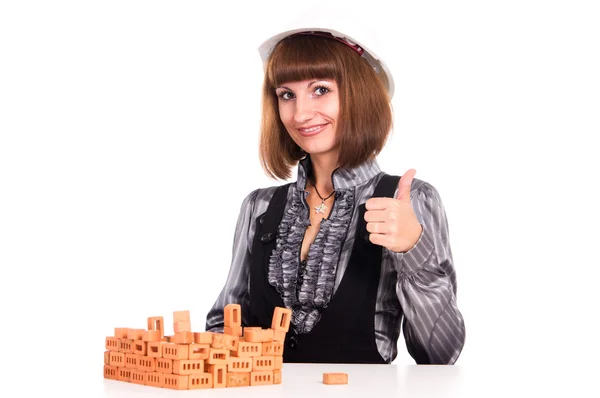 Cute female engineer — Stock Photo, Image