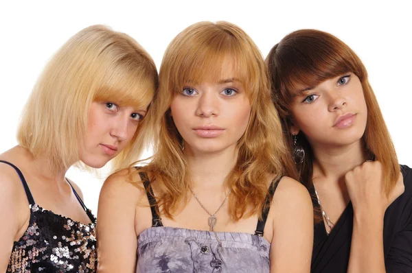 Three young girls — Stock Photo, Image