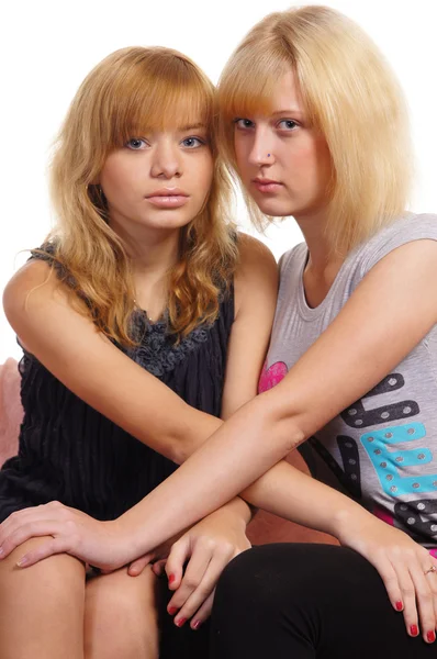 Δύο χαριτωμένα κορίτσια — Φωτογραφία Αρχείου