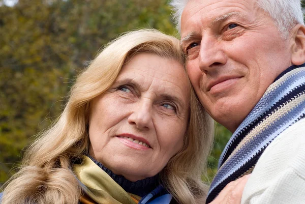 Idősebb pár, a természet — Stock Fotó
