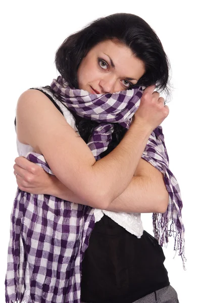 Femeie cu eșarfă — Fotografie, imagine de stoc
