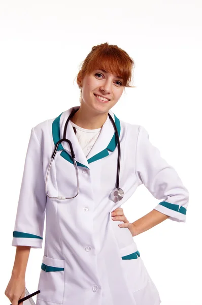 Ung sjuksköterska porträtt — Stockfoto