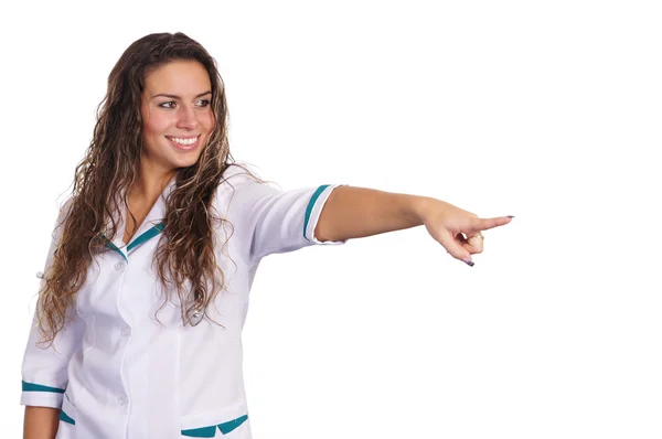 Söt sjuksköterska porträtt — Stockfoto