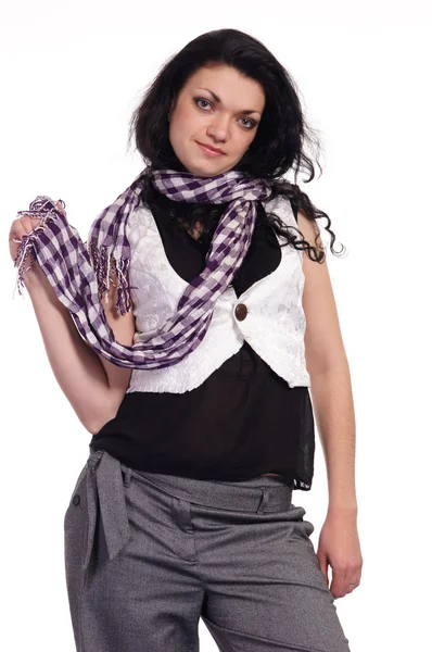 Woman with scarf — Stock Photo, Image