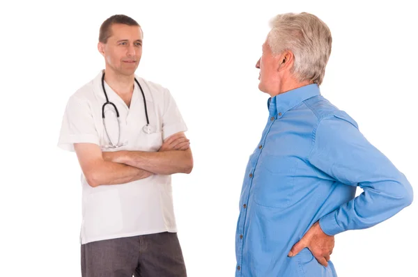 Arzt und alter Patient — Stockfoto