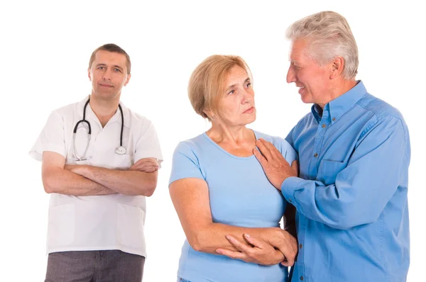 Doctor and old patients — Stock Photo, Image