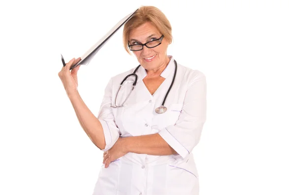 Roztomilý ženský lékař — Stock fotografie