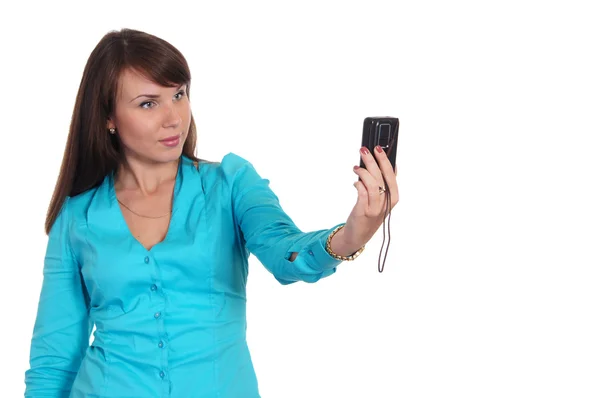 Woman with phone — Stock Photo, Image