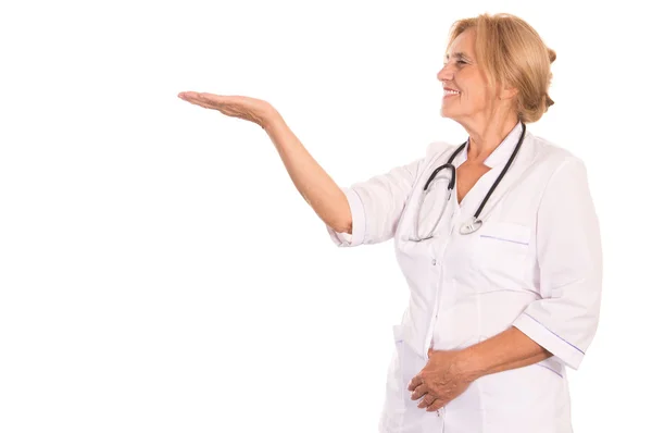 Enfermera en blanco — Foto de Stock