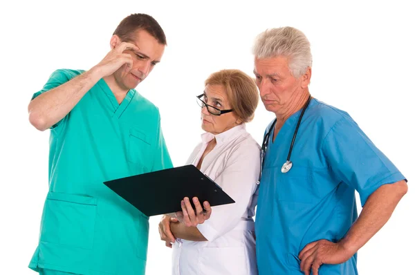 Három felnőtt orvosok — Stock Fotó