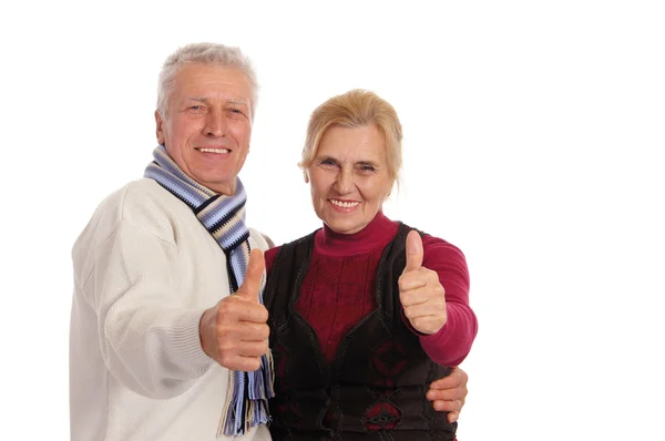 Old couple posing — Stock Photo, Image