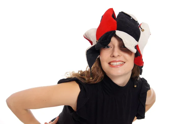 Dívka s kloboukem — Stock fotografie