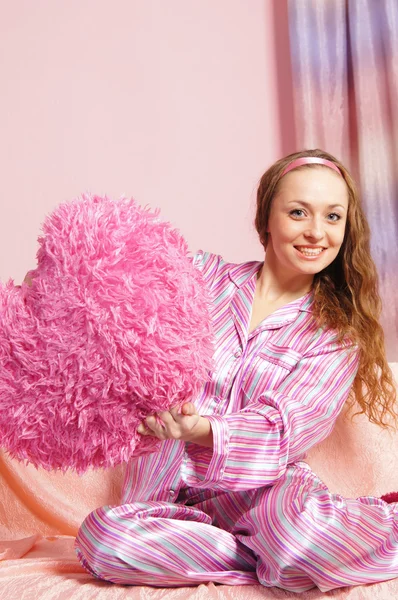 Girl in pink — Stock Photo, Image