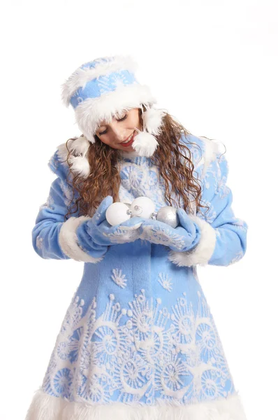 Cute snow maiden portrait — Stock Photo, Image